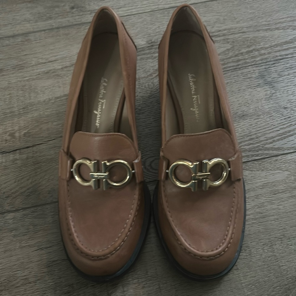 Rolo Block-Heel Leather Loafers